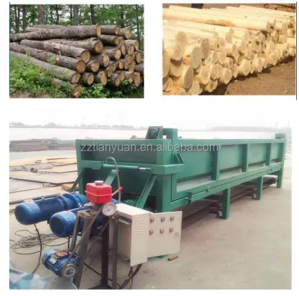 willow branches wood debarking machine