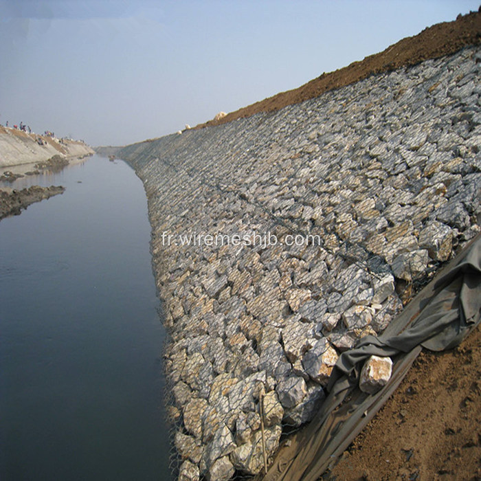 Boîte de Gabion galvanisée plongée dans la pierre