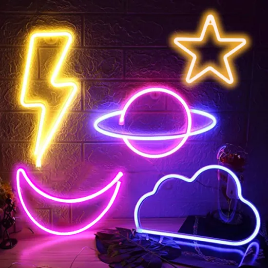 Neon Light Bedroom Decoration: Drop Shipping Fashion Star Moon Cloud LED Wall Art