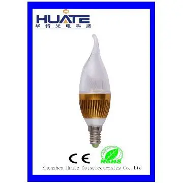 2013 new  LED Candle Light 3W Ceramic/ top elegant design candle bulb