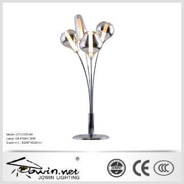 chrome glass shade table lighting