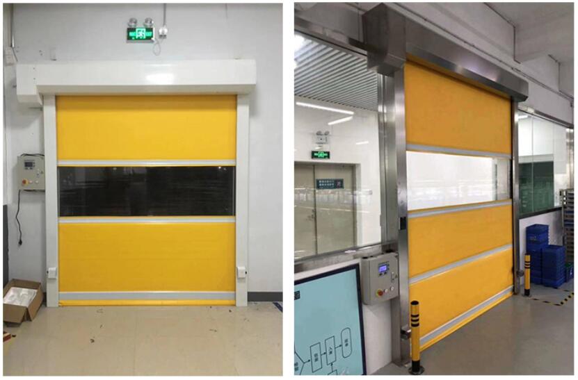 Dust-free workshop transparent rolling door