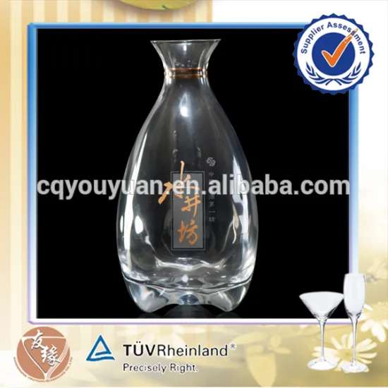 Hand Blown Bottle Wine Decanter 350ML Clear Whisky Decanter Glass
