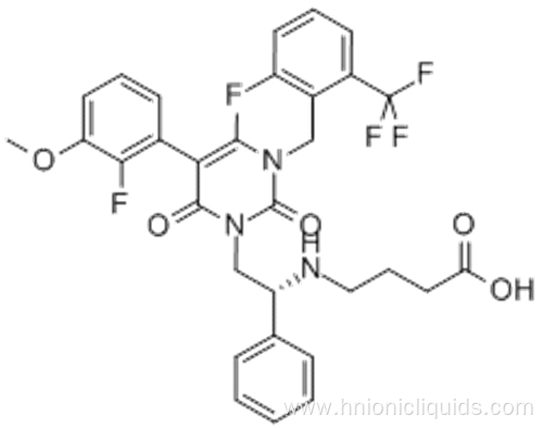 Butanoic acid,4-[[(1R)-2-[5-(2-fluoro-3-methoxyphenyl)-3-[[2-fluoro-6-(trifluoromethyl)phenyl]methyl]-3,6-dihydro-4-methyl-2,6-dioxo-1(2H)-p CAS 834153-87-6