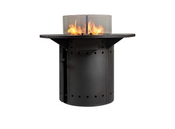 Outdoor Round Gas Firetable with 4-in-1 Accessories
