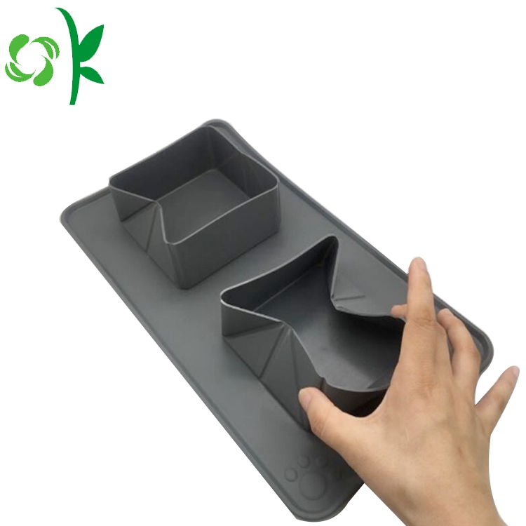 Silicone Folding Double Bowl Travel Portable Pet Bowl