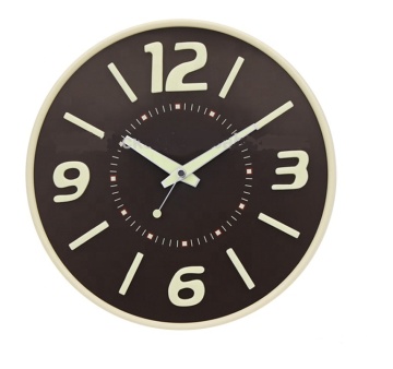 3D Metal Wall Clock - Brief Style Silent Sweep Wall Clock for Indoor Decor