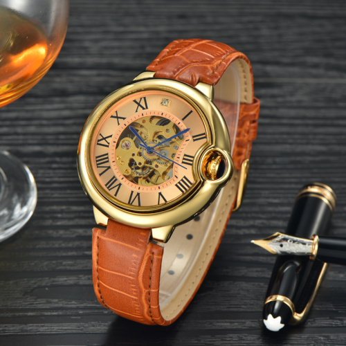 name brand skeleton lady mechanical wrist watch