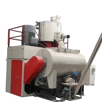 Horizontal Chemical Powder Mixing Machine & Plastic Heating Cooling Mixer PVC Particle Blender