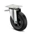 Weather resistant heavy duty rubber castors