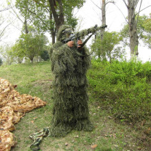 3D Universal Camouflage Suits Woodland Clothes Adjustable Size Ghillie Suit For Hunting Army Military Tactical Sniper Set Kits