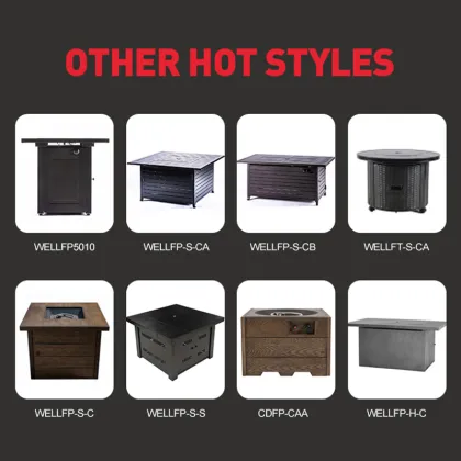 SC 36\" French Barrel Oak Cosmopolitan Natural Gas Square Firetable: The Perfect Outdoor Entertaining Solution