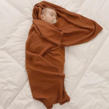 hot selling bamboo waffle blanket for baby nap