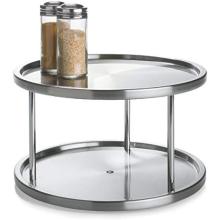 Estante de cocina de doble nivel Lazy Susan Turnable al por mayor