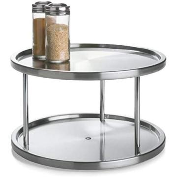 Rack de cuisine à double niveau Lazy Susan Turnent en gros