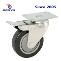 Medium-Duty Swivel Black PVC Caster