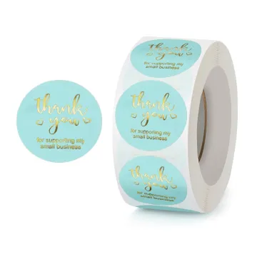 Printable Christmas Tags Thank You Gold Foil Sticker