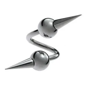 Surgical Steel Body Spiral Barbell Steel Thorn