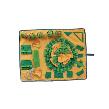 Interactive Non-Slip Puzzle Game: Soft Dog Sniff and Forage with Snuffle Mat for Slow Feeding