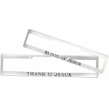 Custom Euro Size Long Stainless Steel Plastic License Plate Holder