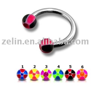 fashion acrylic body ring ,eyebrow piercing jwelry