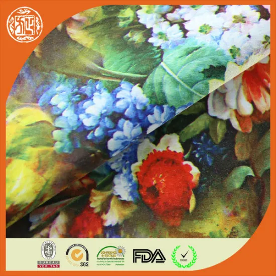 South American fashion satin print fabric