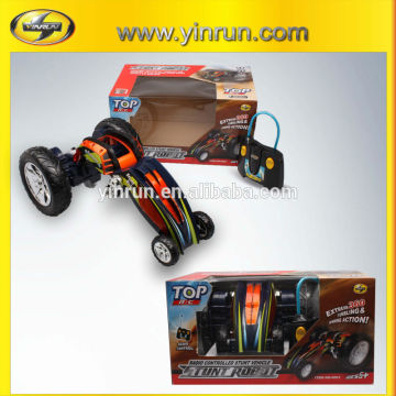 2014 carton fair PLASTIC R/C STUNT CAR BIG ROBOT TOY