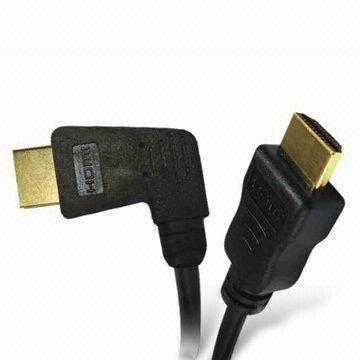 High-speed HDMI Straight to Right Angle Cable with Ethernet and Audio Return Channel