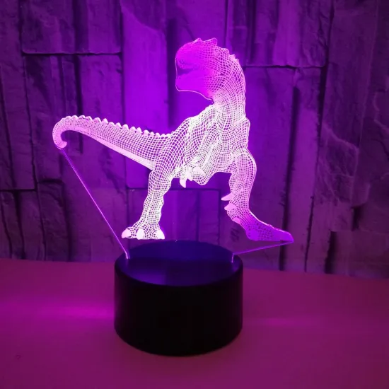 Hot Sale Dinosaur 3D Night Light: 16 Color Changing Remote Control Kids' Night Lamp