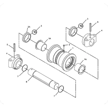 Excavator 390F Roller GP-Track-Single Flange 355-0374 / 3550374