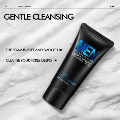 High Quality Organic Deep Cleanser for Men: Natural Face Wash with Acne Treatment and Whitening