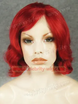 Red Elegant Wavy Synthetic Lace Front Wig