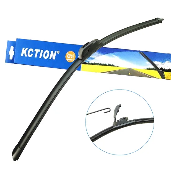 2024 Premium Flat Wiper Blades with PET Cover and U/J Hooks for Windshield