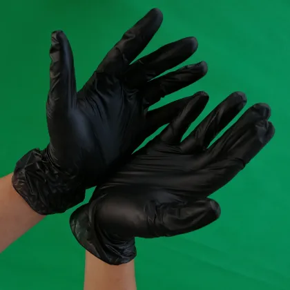 Black Vinyl Gloves