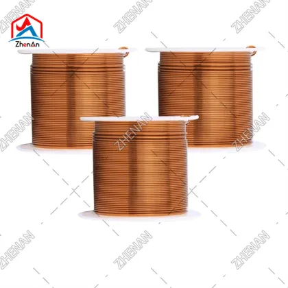 Enameled alloy round wire