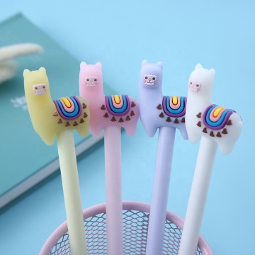 学校やオフィス用のかわいいカラフルなアルパカジェルペン