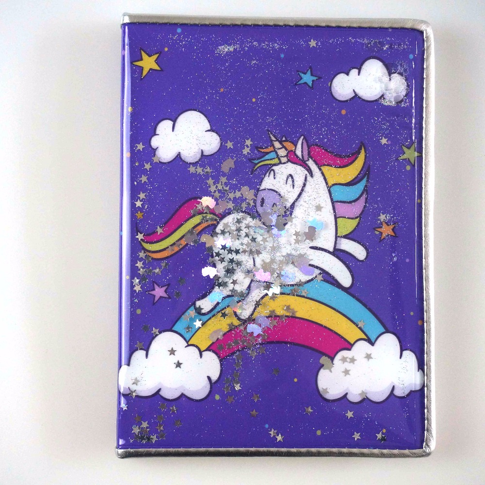 Unicorn Liquid Glitter Notebook 1 Unicorn Liquid Glitter Notebook 1