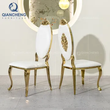 QIANCHENG Luxury High Back Bride and Groom Throne Wedding Chairs for Hotels