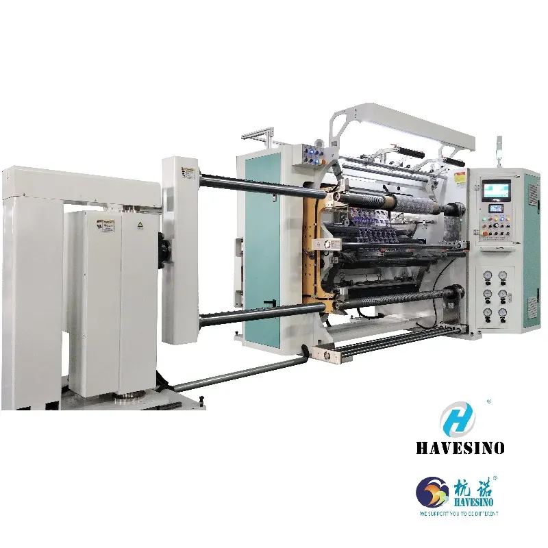 Automatic Cutting BOPP PE PVC Film Foil Paper Fabric Roll Cutter Slitter Rewinder Machine