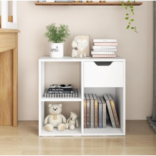 Modern White Freestanding Display Rack