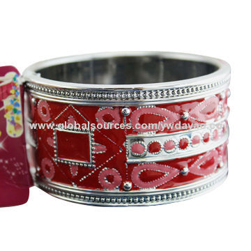 2014 fashionable customized jewelry, enameled bangles