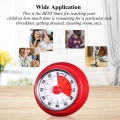 Best 60 Minutes Mechanical Timer-Magnetic Visual Countdown Timer with Alarm for Kitchen Cooking Baking Sports Kids(Red)