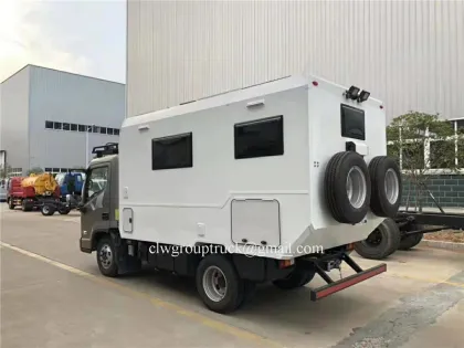Cross country camping trailer with toilet