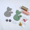 Filt sy katt diy brosch dekoration kit