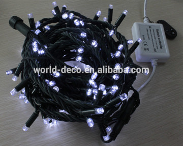 230V white remote control LED string light / Dimmer LED garland