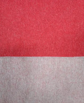 Knitted wool polyester double face fabric