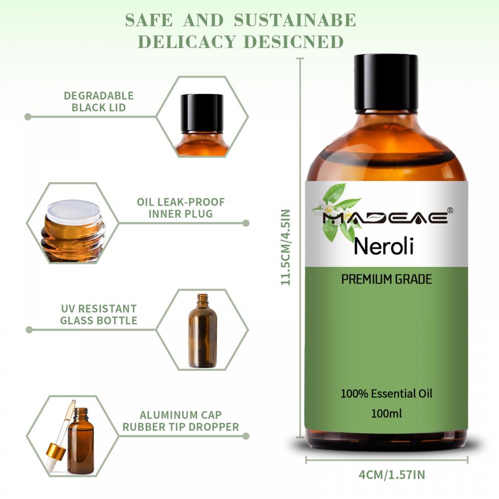 Belleza naranja flor de aceite esencial aceite neroli para fragancia