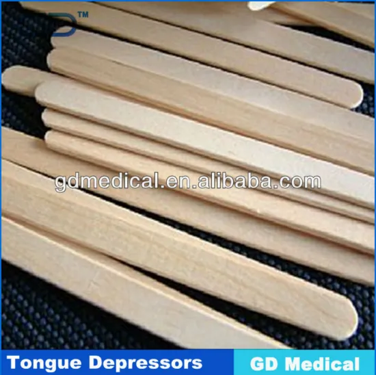 Disposable dental wood tongue depressor