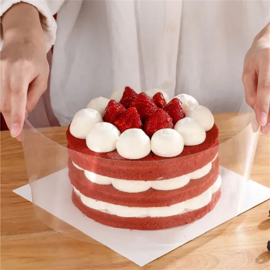 Plastic Acetate Cake Collar Wrap Sheets and Rolls for Baking