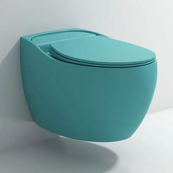 Colorful Ceramic Wall-Hung Toilet Egg Shape
